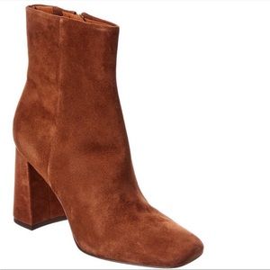 J. McLaughlin Evie Suede Brown Bootie Shoes Sz 8